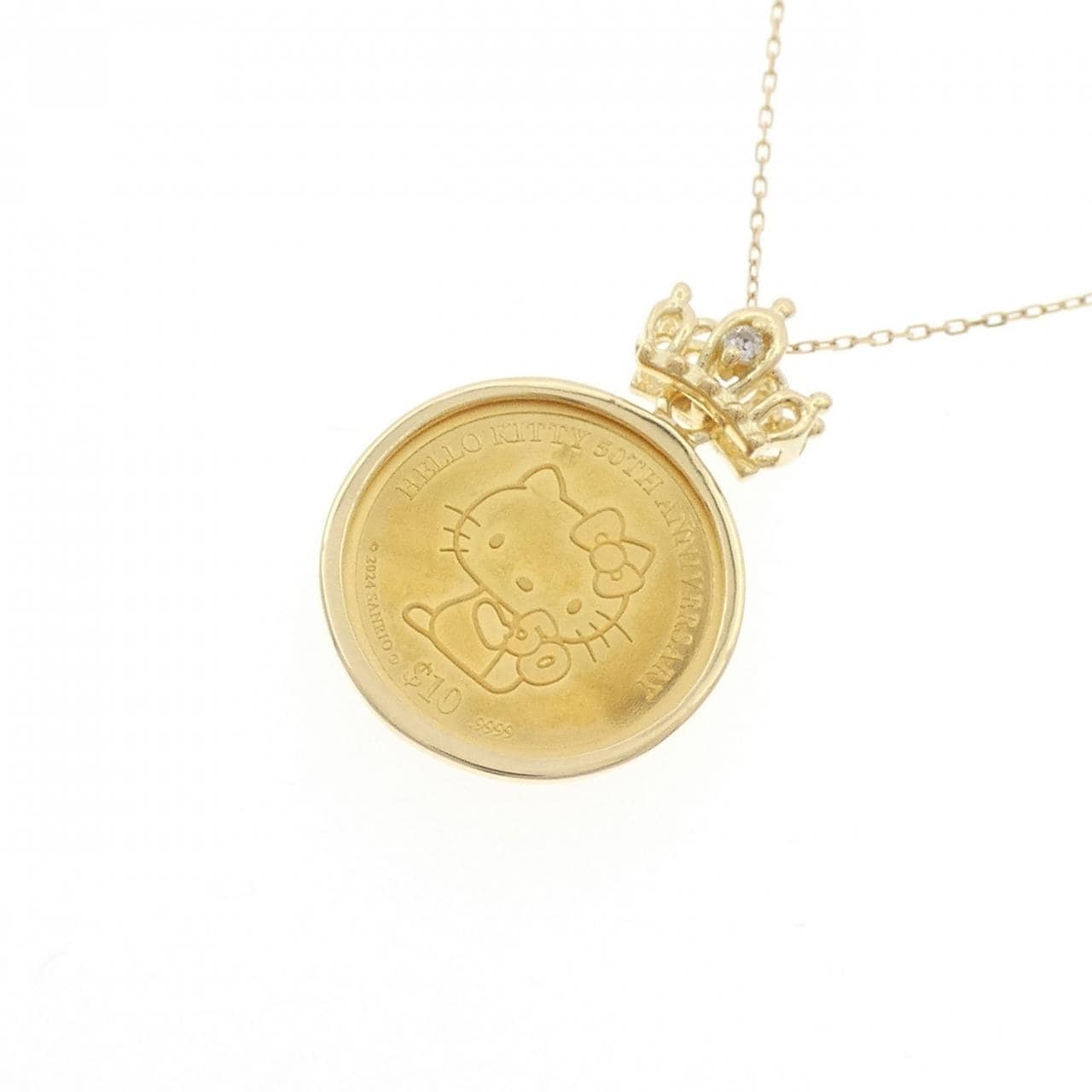 K18YG(枠) ダイヤモンド コイン 0.01CT