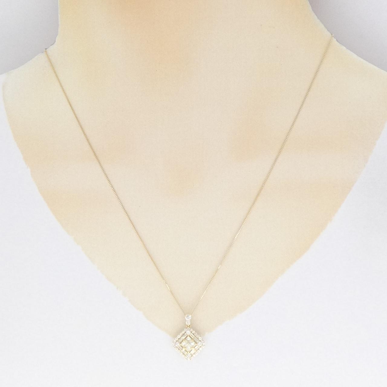 [BRAND NEW] K18YG Diamond necklace 0.80CT