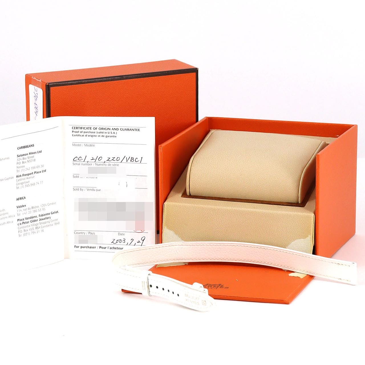 エルメス ケープコッドドゥブルトゥール CC1.210 SS クォーツ