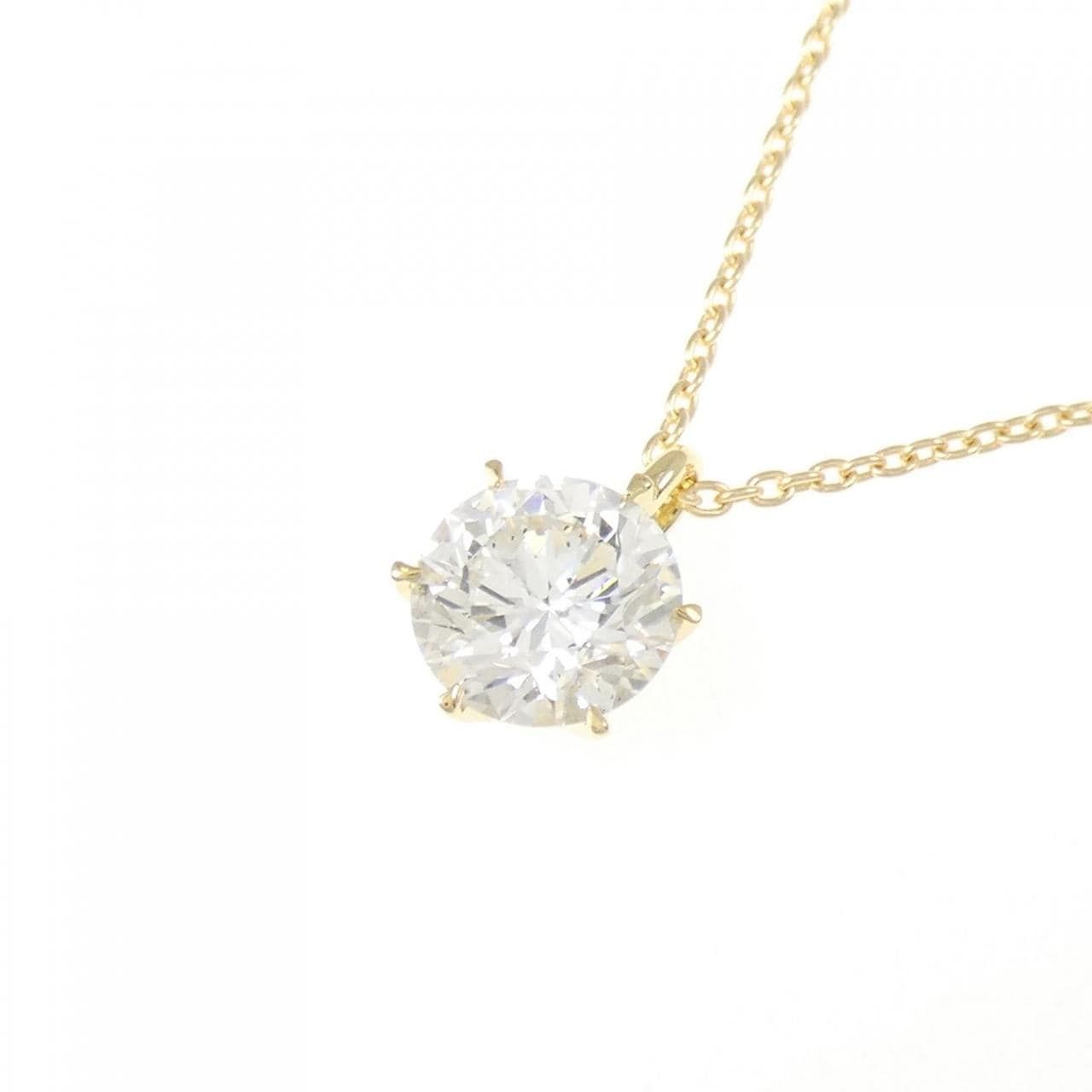 【リメイク】K18YG ダイヤモンド ネックレス 1.040CT G SI2 VG