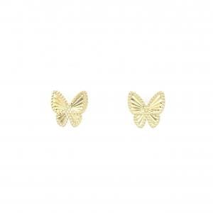 【新品】K18YG バタフライ ピアス