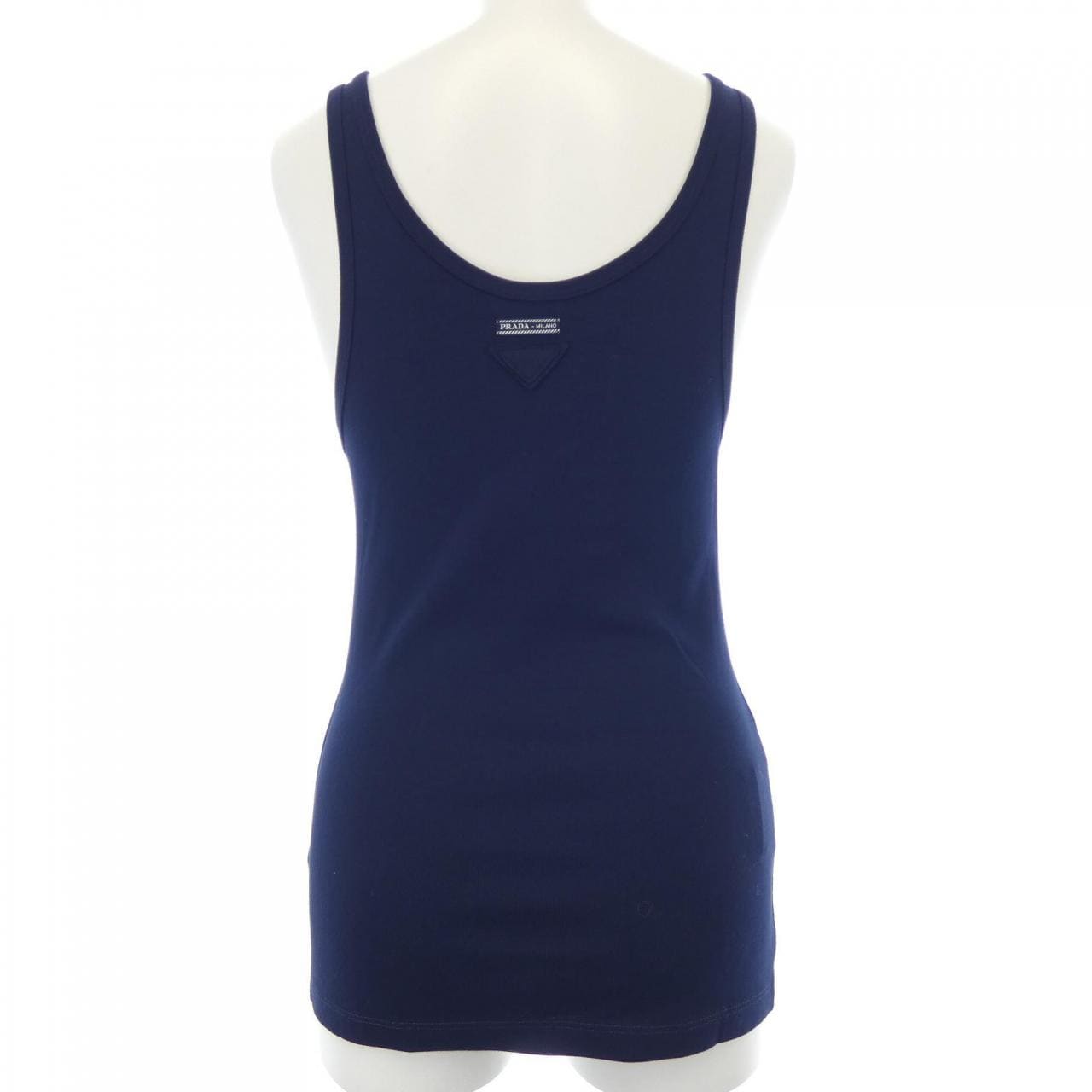 プラダ PRADA トライアングルロゴ レース付コットンタンクトップ 39603 SOOO 10Z0 トップス