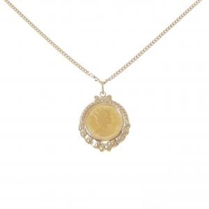 K18YG(枠)/K18YG コイン ネックレス