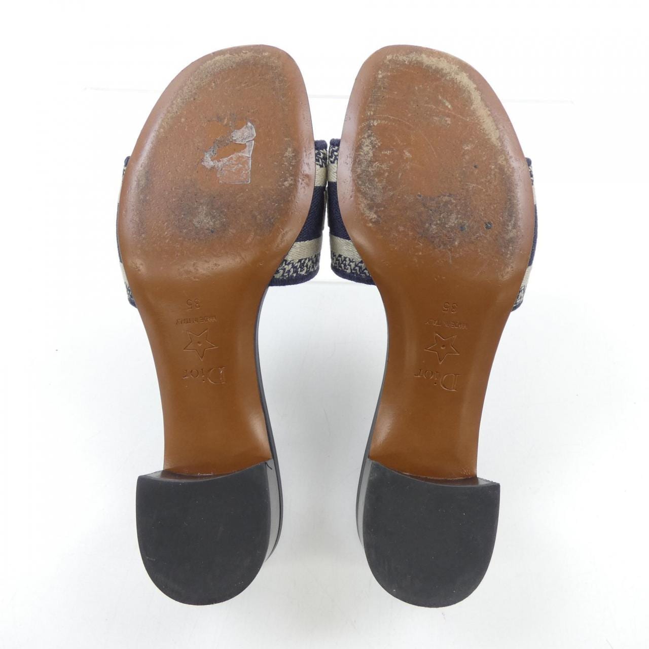 クリスチャンディオール CHRISTIAN DIOR エンブロイダリーコットン DWAY サンダル