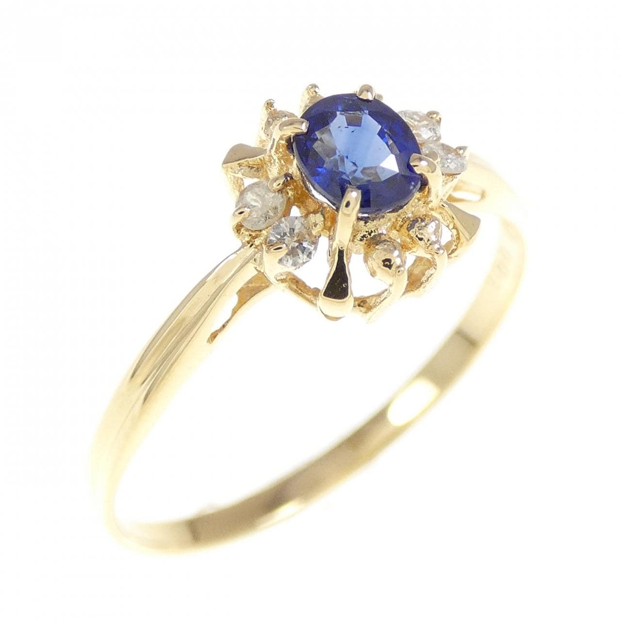 K18YG sapphire ring