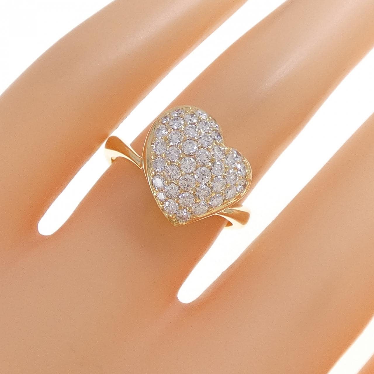 K18YG ハート ダイヤモンド リング 0.73CT