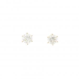 【新品】K18YG ダイヤモンド ピアス 0.763CT 0.743CT H SI2 Good