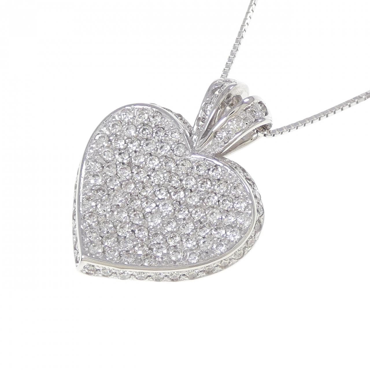 K18WG ダイヤモンド ネックレス 1.55CT