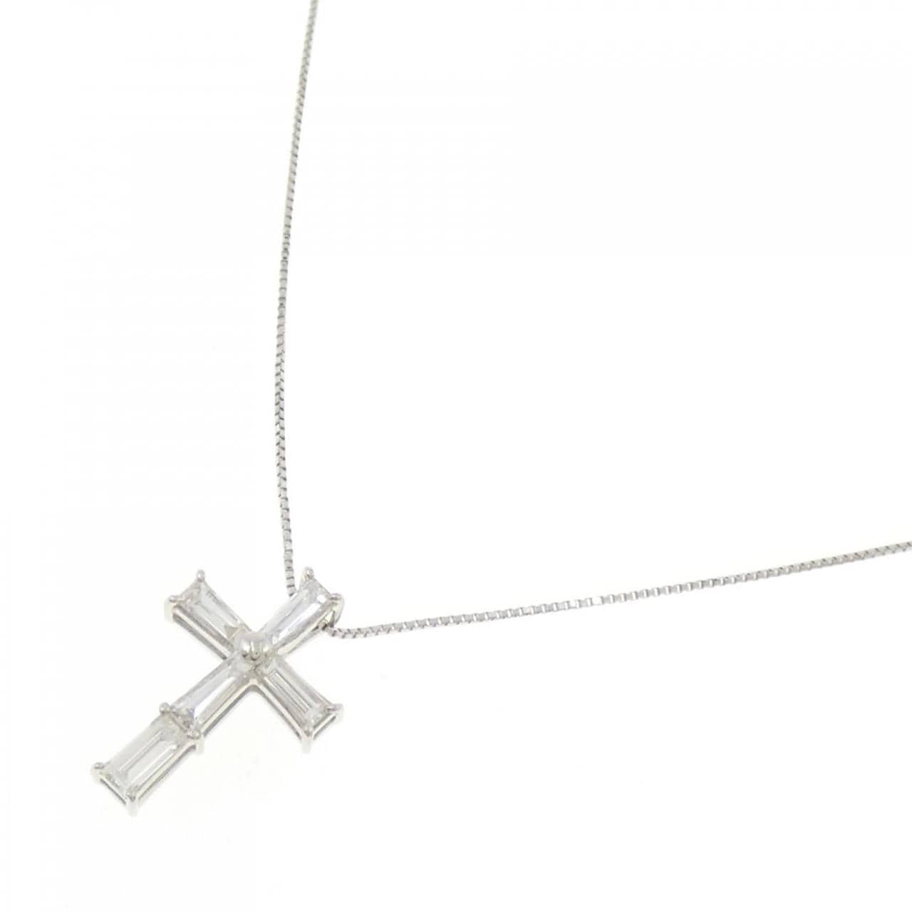 PT900/PT850 クロス ダイヤモンド ネックレス 0.50CT