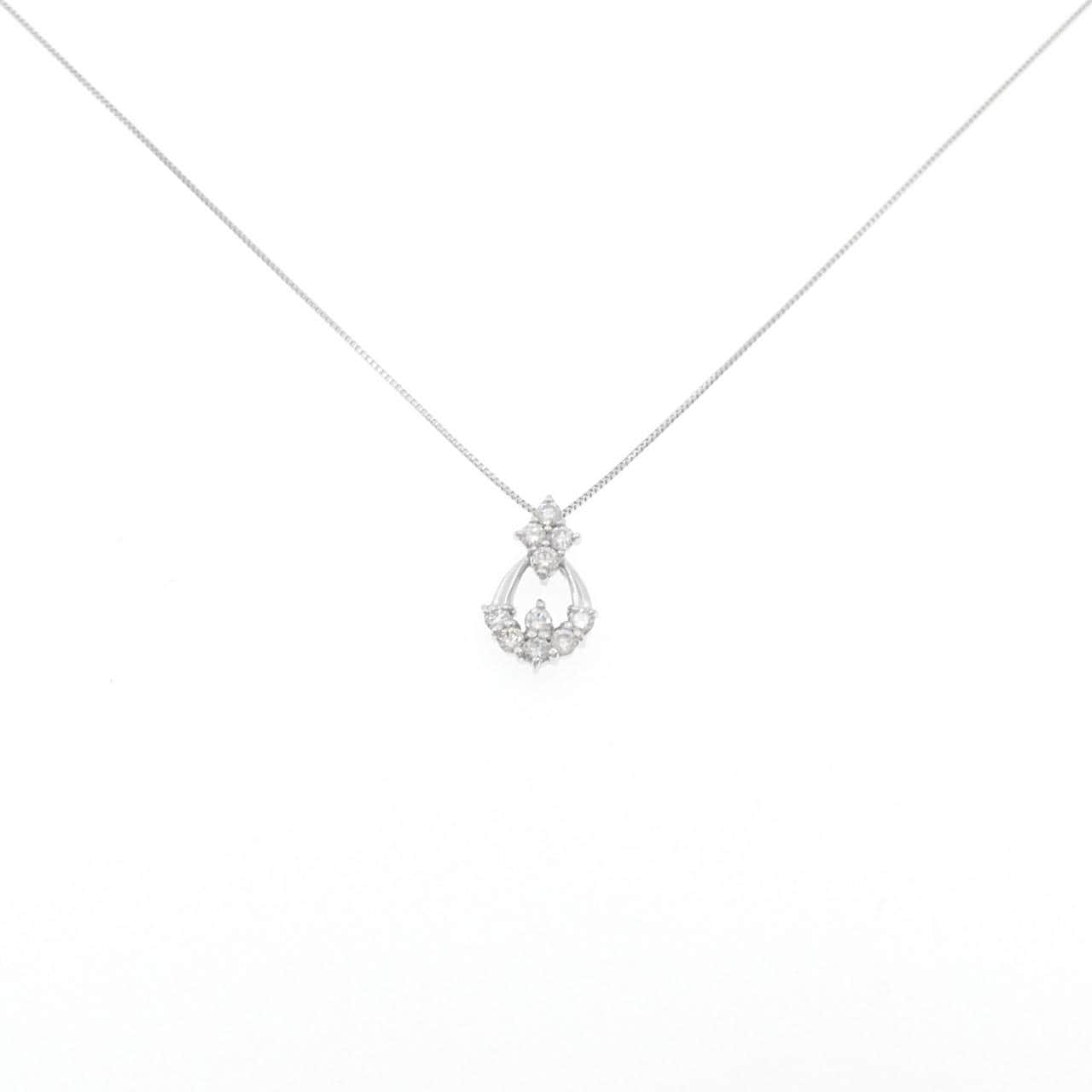 K18WG ダイヤモンド ネックレス 0.30CT
