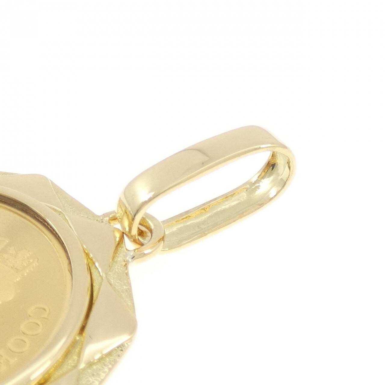 K18YG(枠) コイン ペンダント