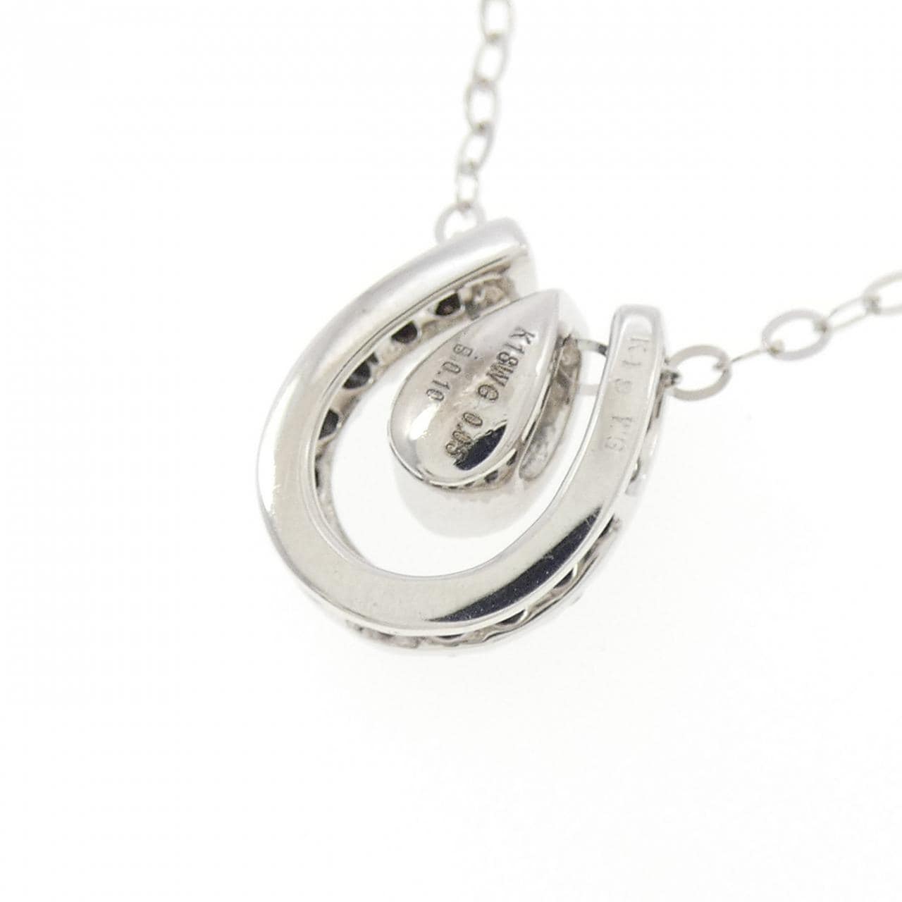 K18WG 2WAY ダイヤモンド ネックレス 0.05CT