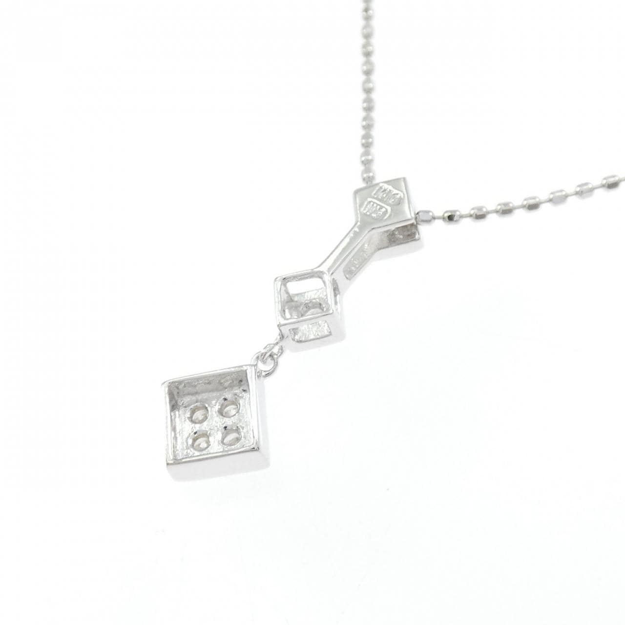K10WG ダイヤモンド ネックレス 0.08CT