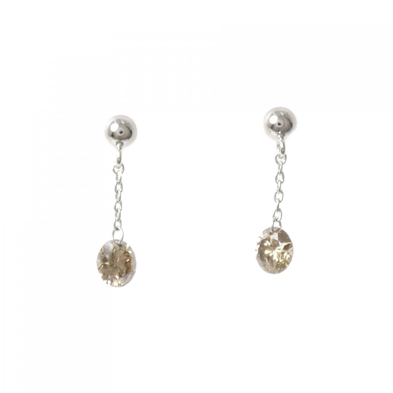 K18WG ダイヤモンド ピアス 0.50CT