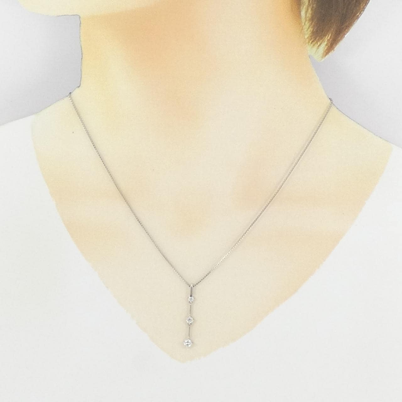 PT900/PT850 ダイヤモンド ネックレス 0.40CT