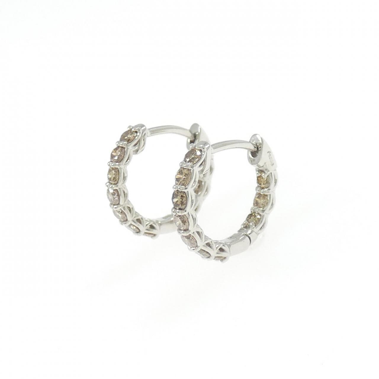 PT950 ダイヤモンド フープ ピアス 0.50CT