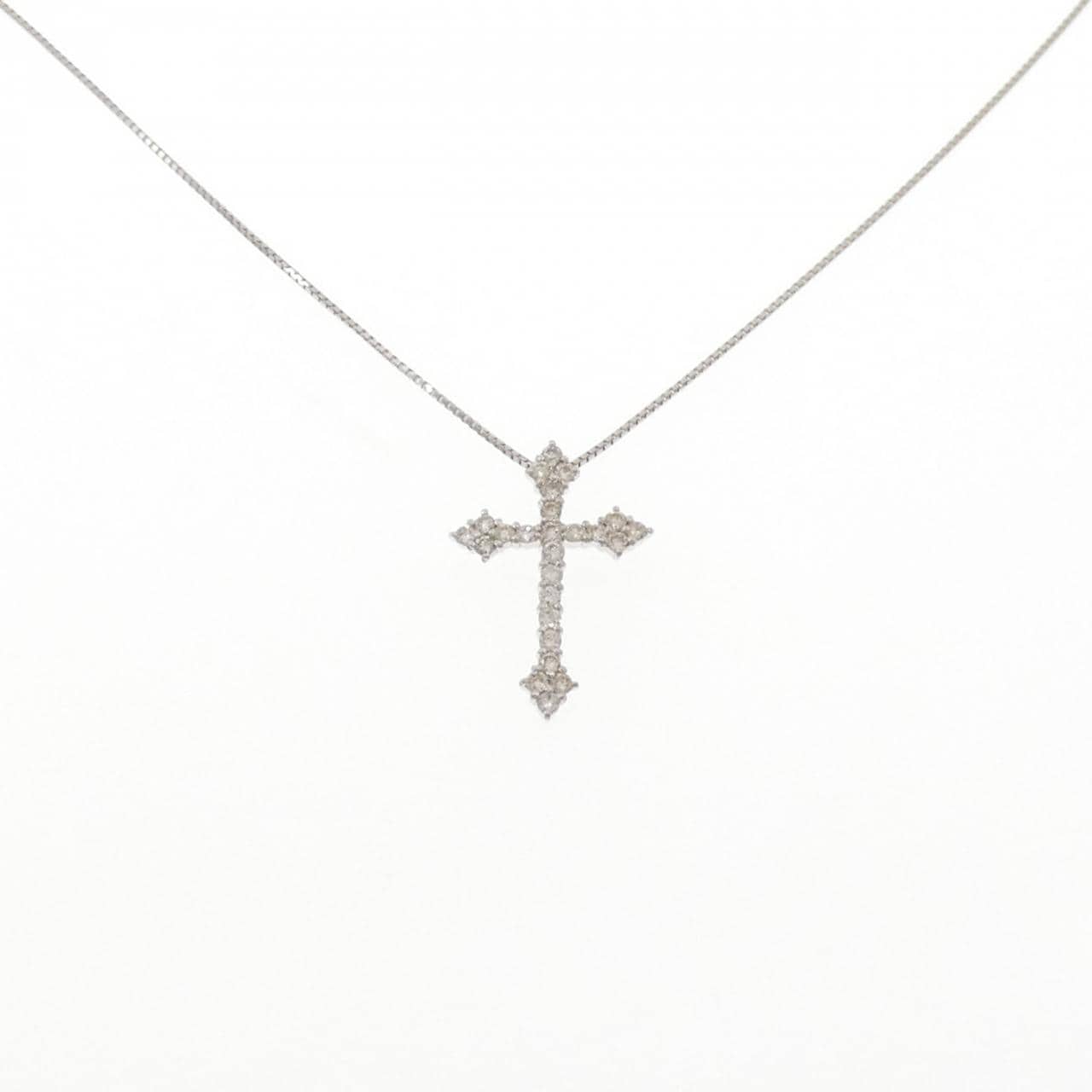PT900/PT850 クロス ダイヤモンド ネックレス 0.5CT