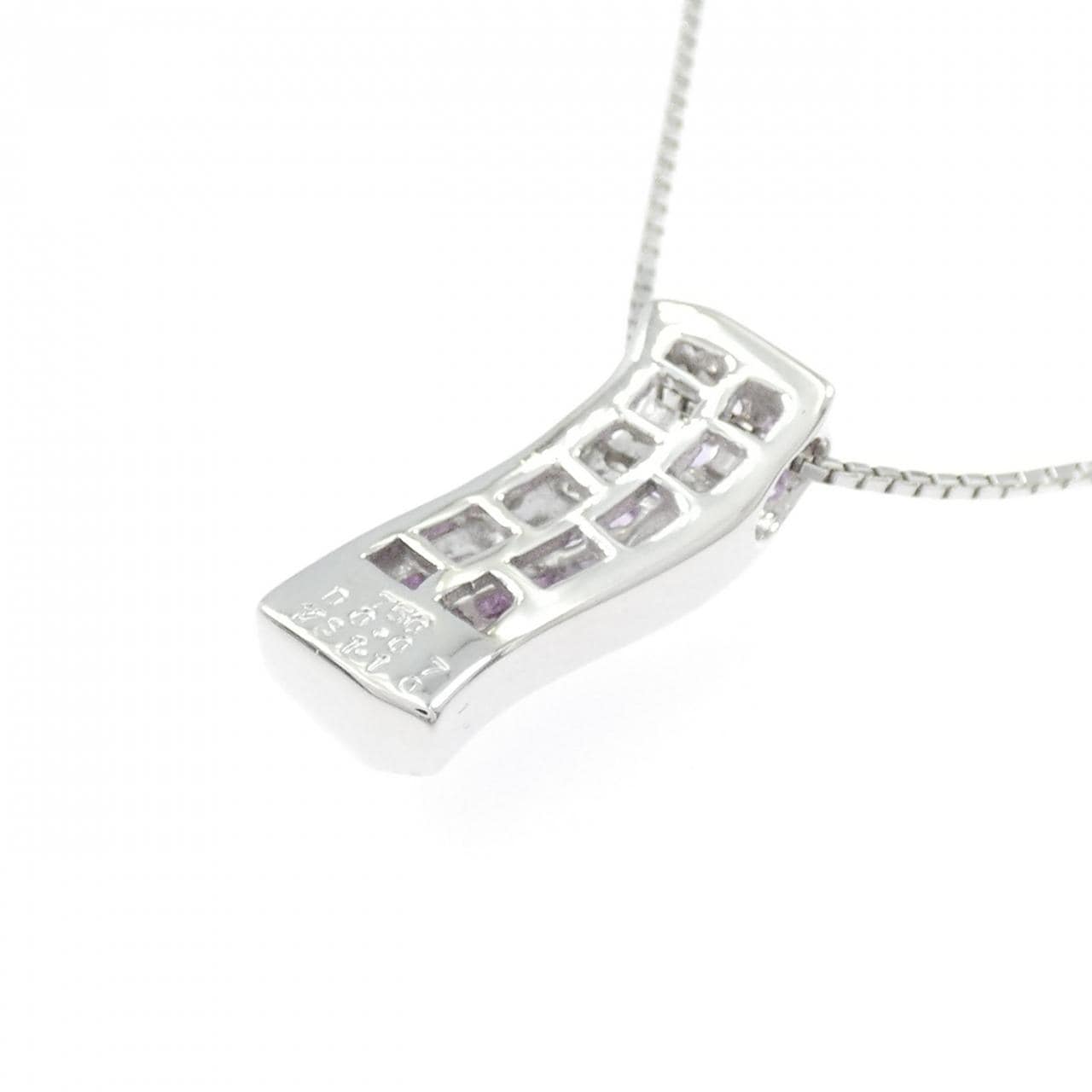 750WG/K18WG サファイヤ ネックレス 1.10CT