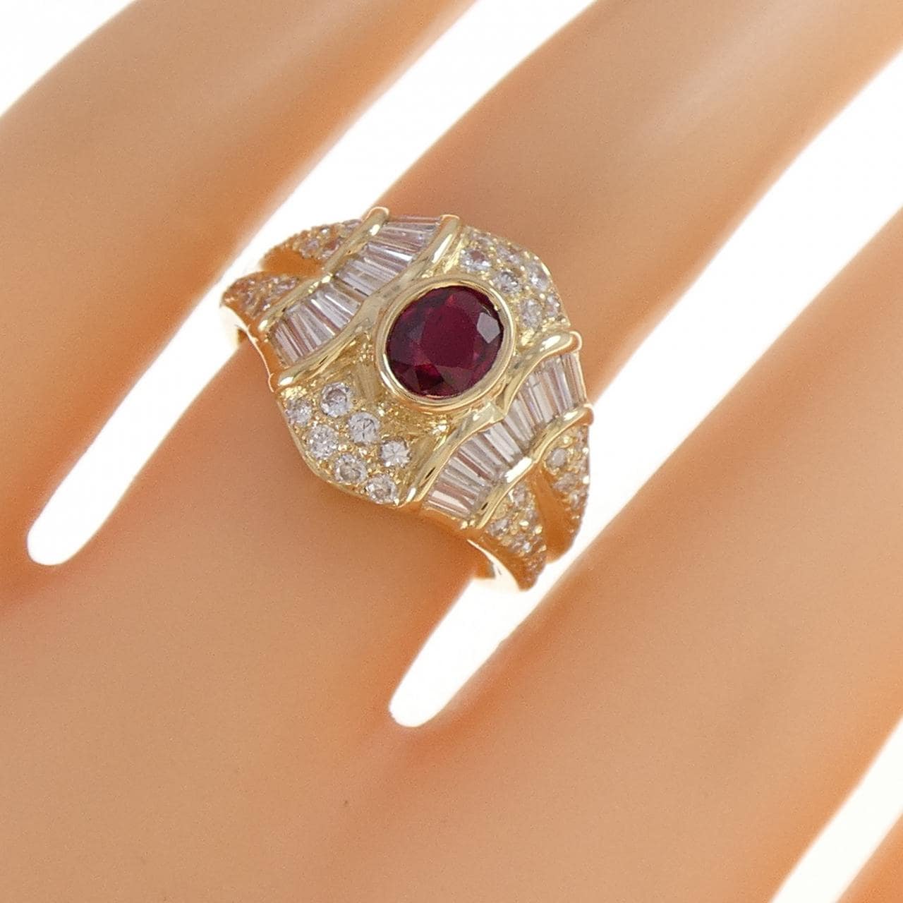 750YG ルビー リング 0.48CT