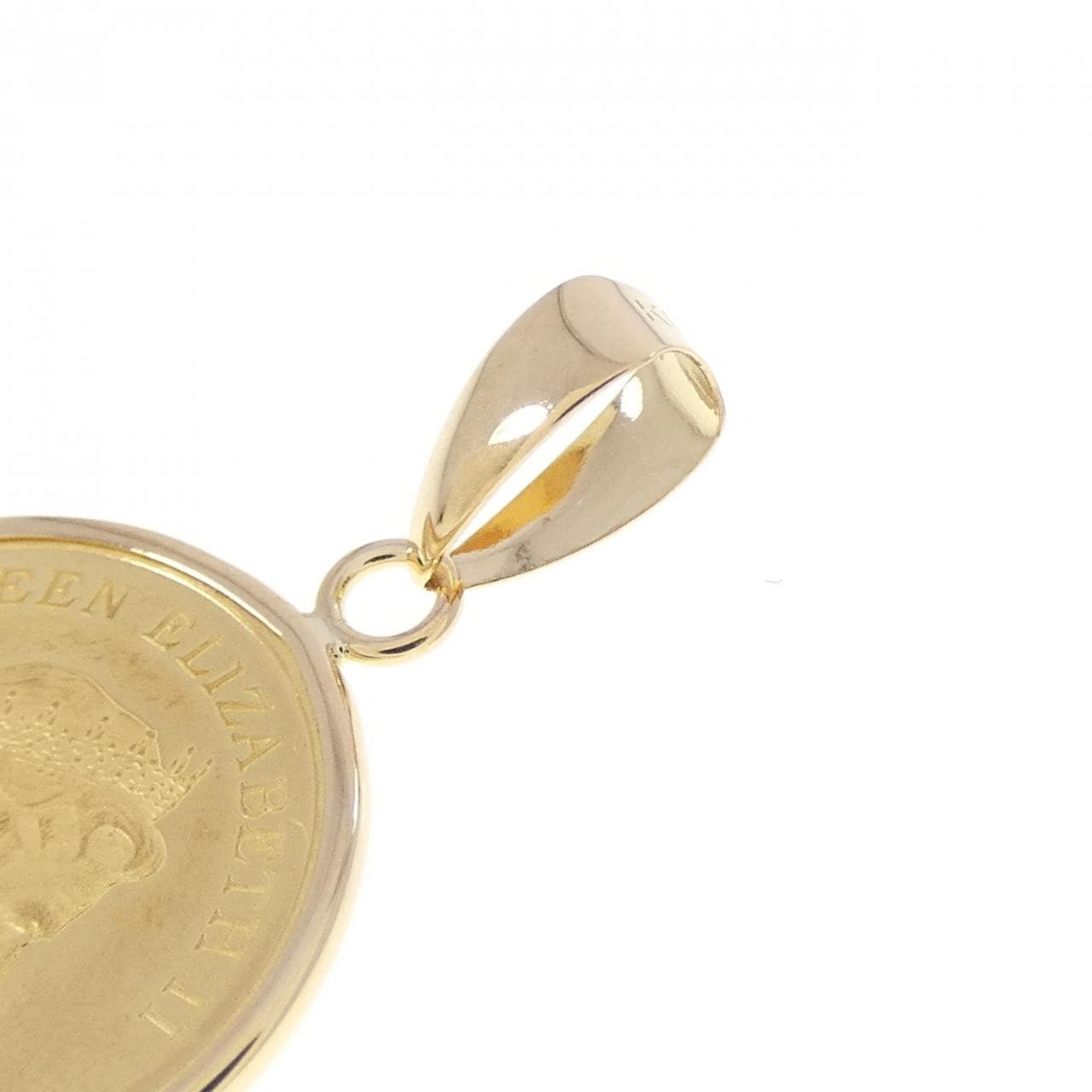 K18YG(枠) コイン ペンダント