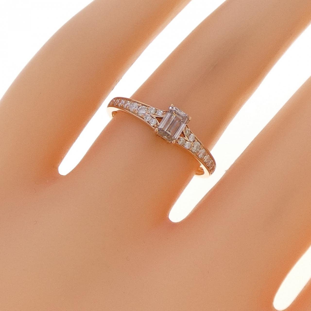 K18PG ダイヤモンド リング 0.347CT