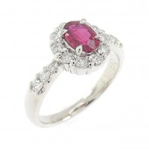 PT900 ルビー リング 0.63CT