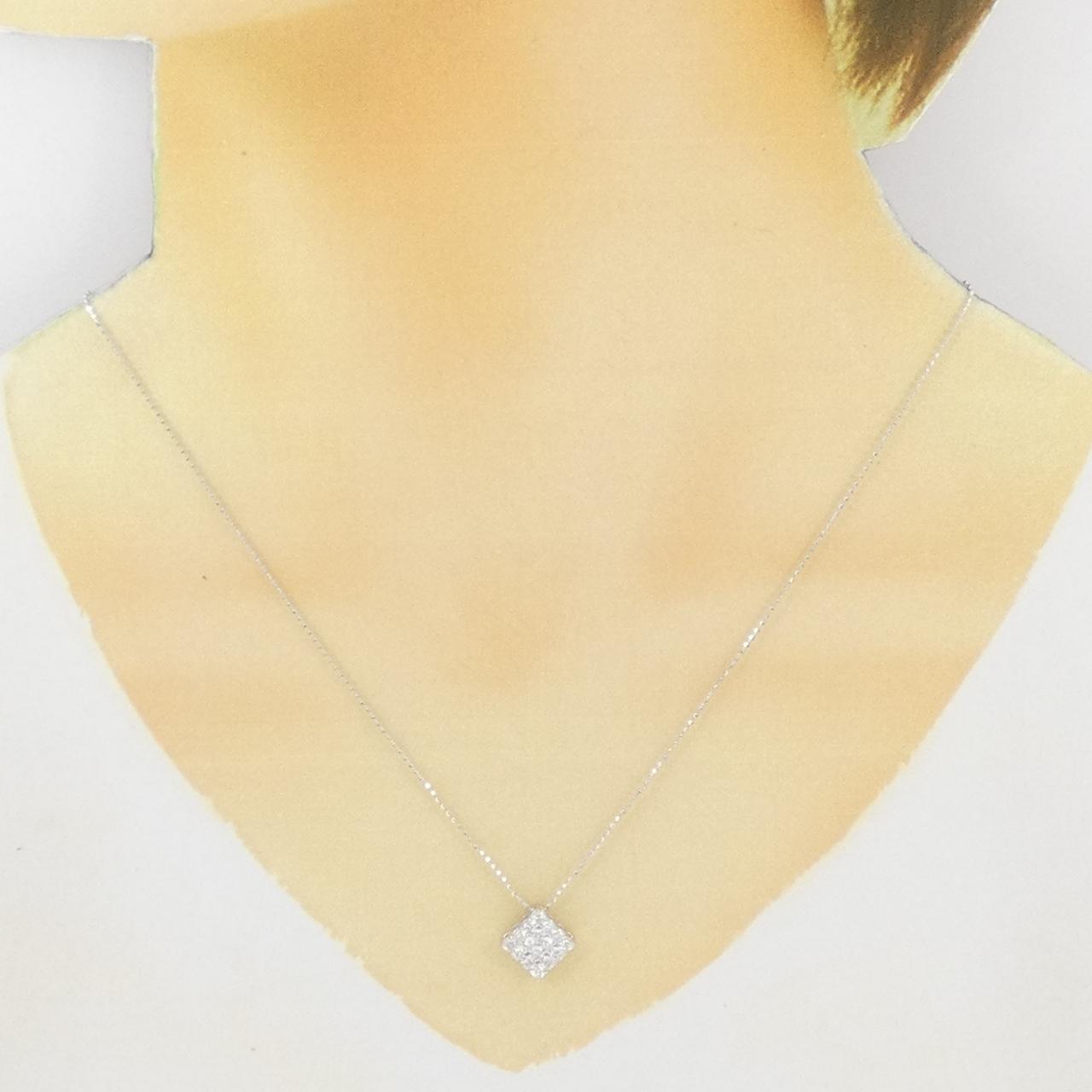 PT900/K18WG ダイヤモンド ネックレス 0.53CT