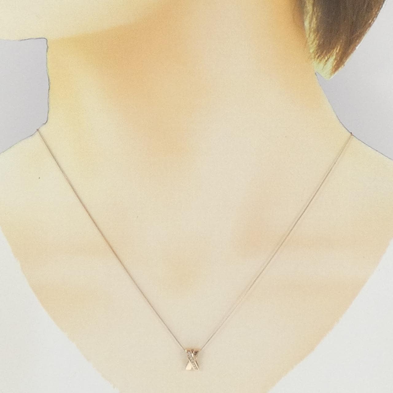 K10PG ダイヤモンド ネックレス 0.02CT