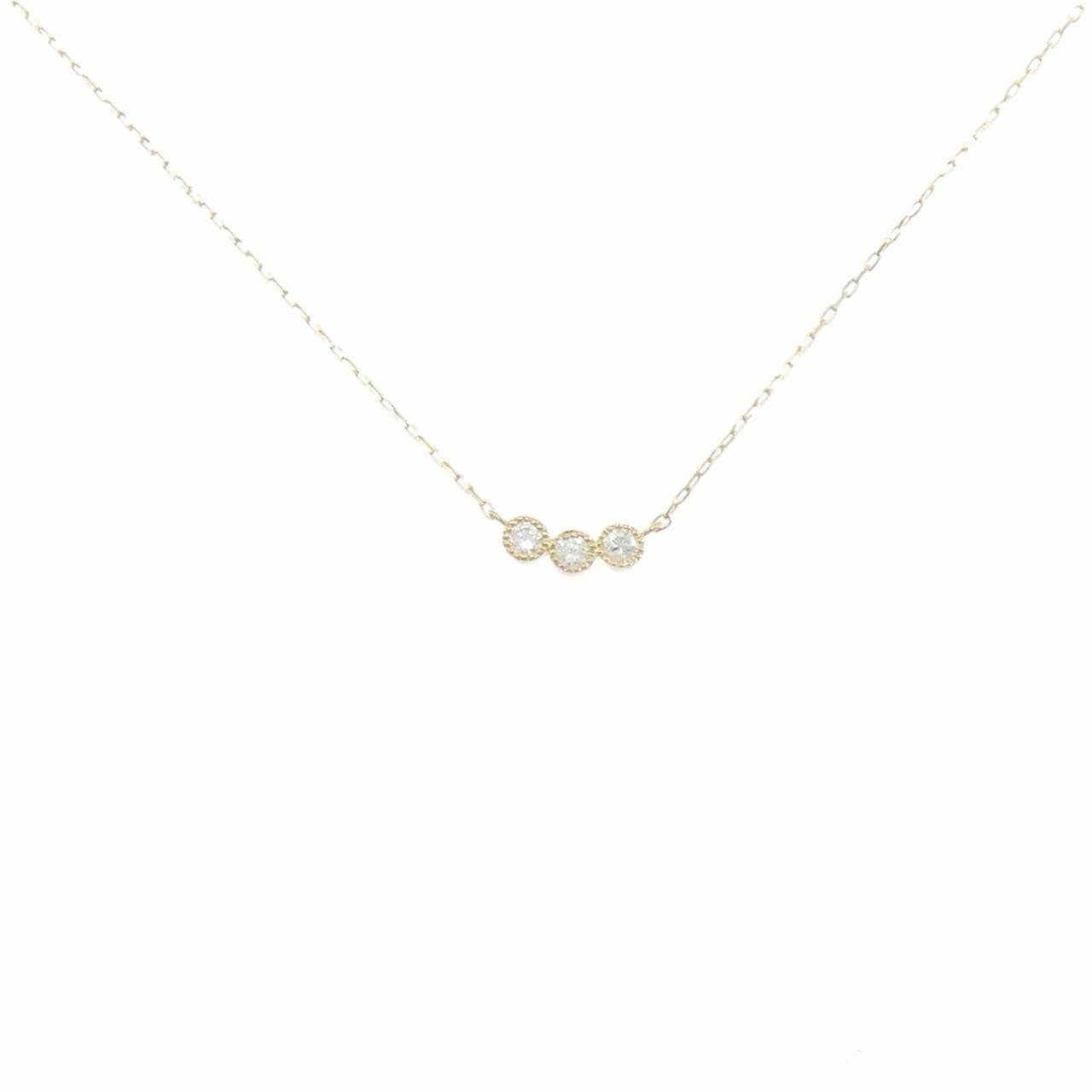 【リメイク】K18YG ダイヤモンド ネックレス 0.10CT