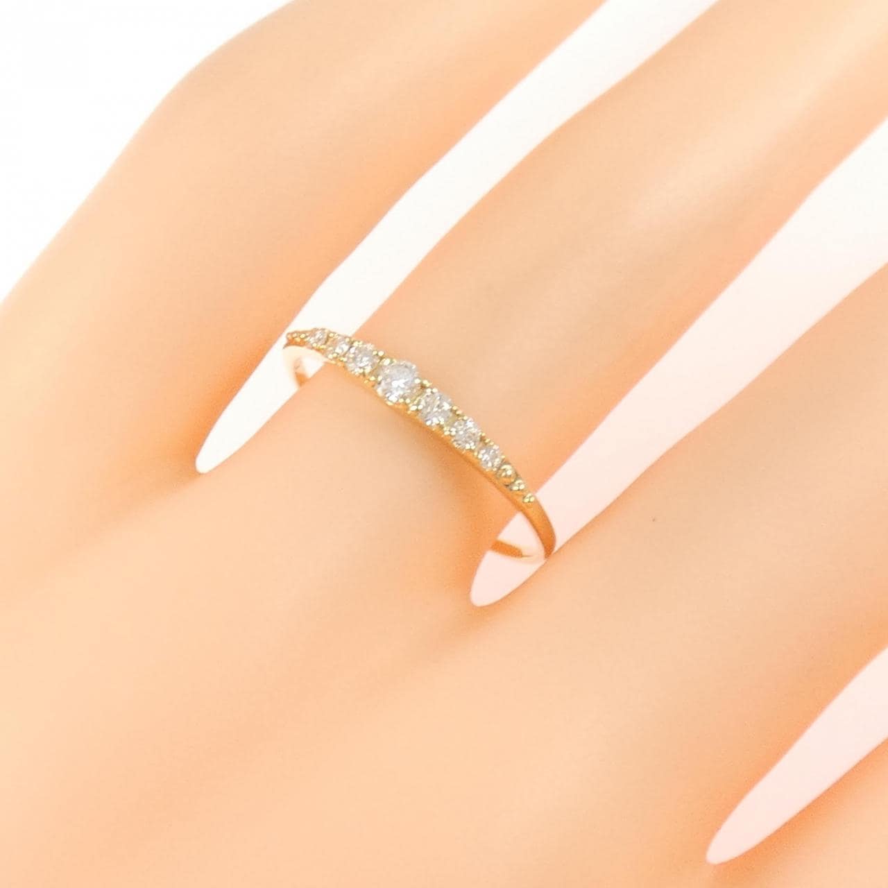 【リメイク】K18YG ダイヤモンド リング 0.15CT