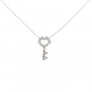 K18WG キー ダイヤモンド ネックレス 0.31CT