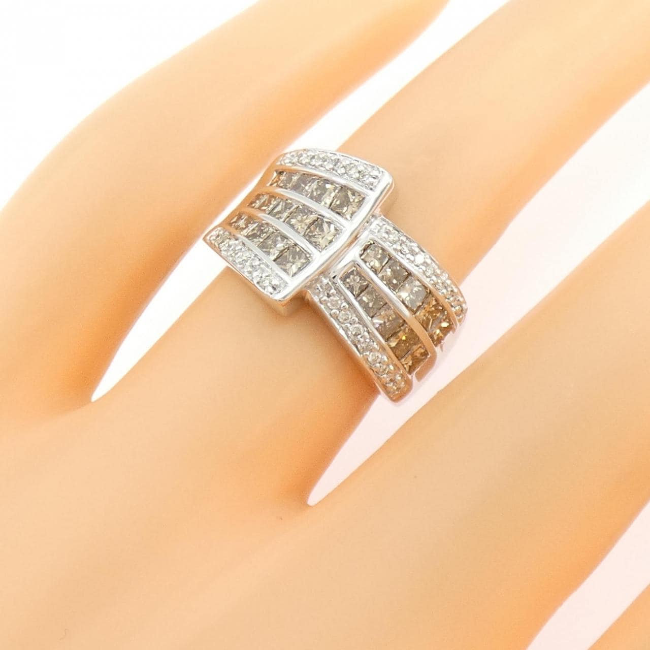 K18WG ダイヤモンド リング 1.25CT