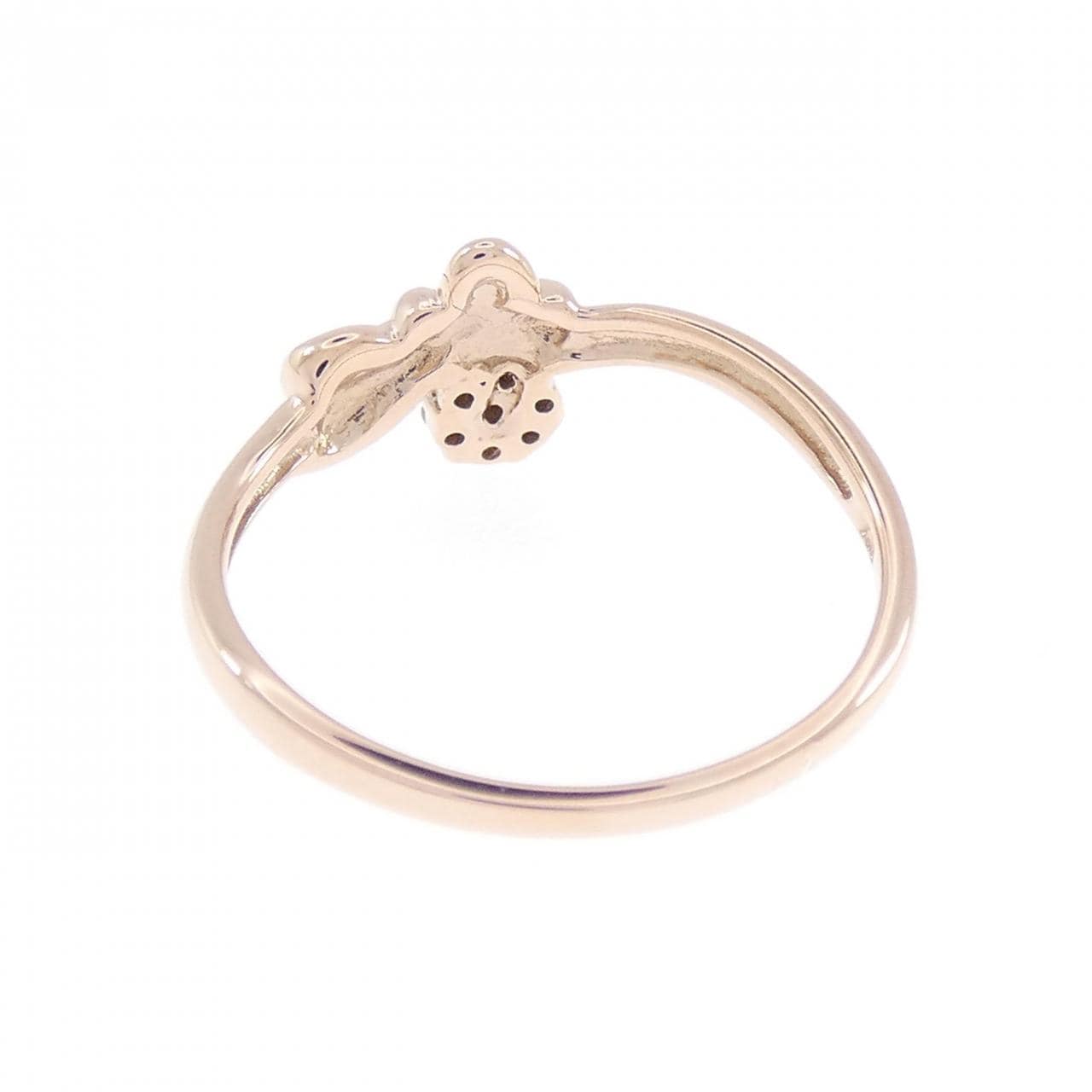 K18PG リボン ダイヤモンド リング 0.07CT