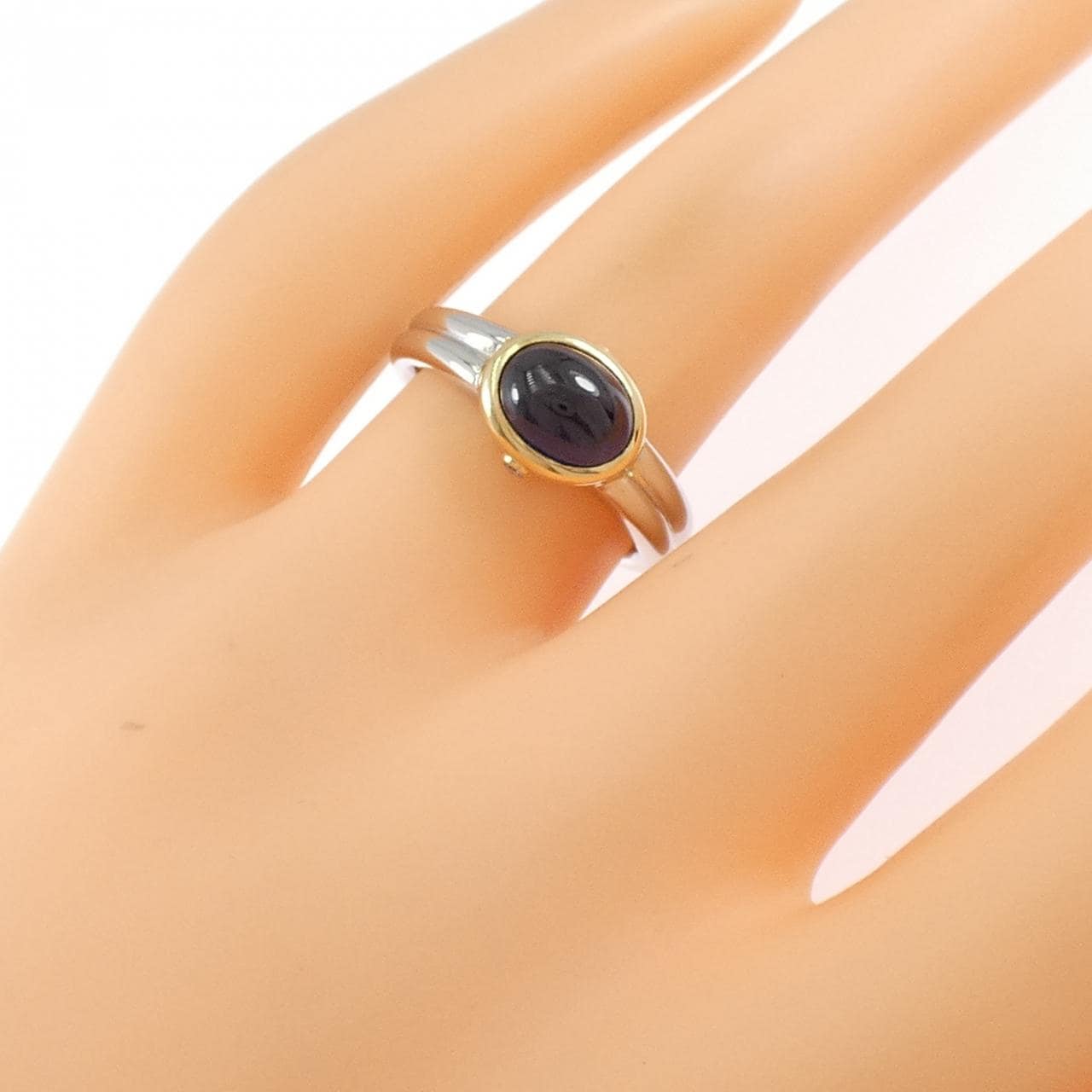 K18YG/PT900 サファイヤ リング 2.16CT