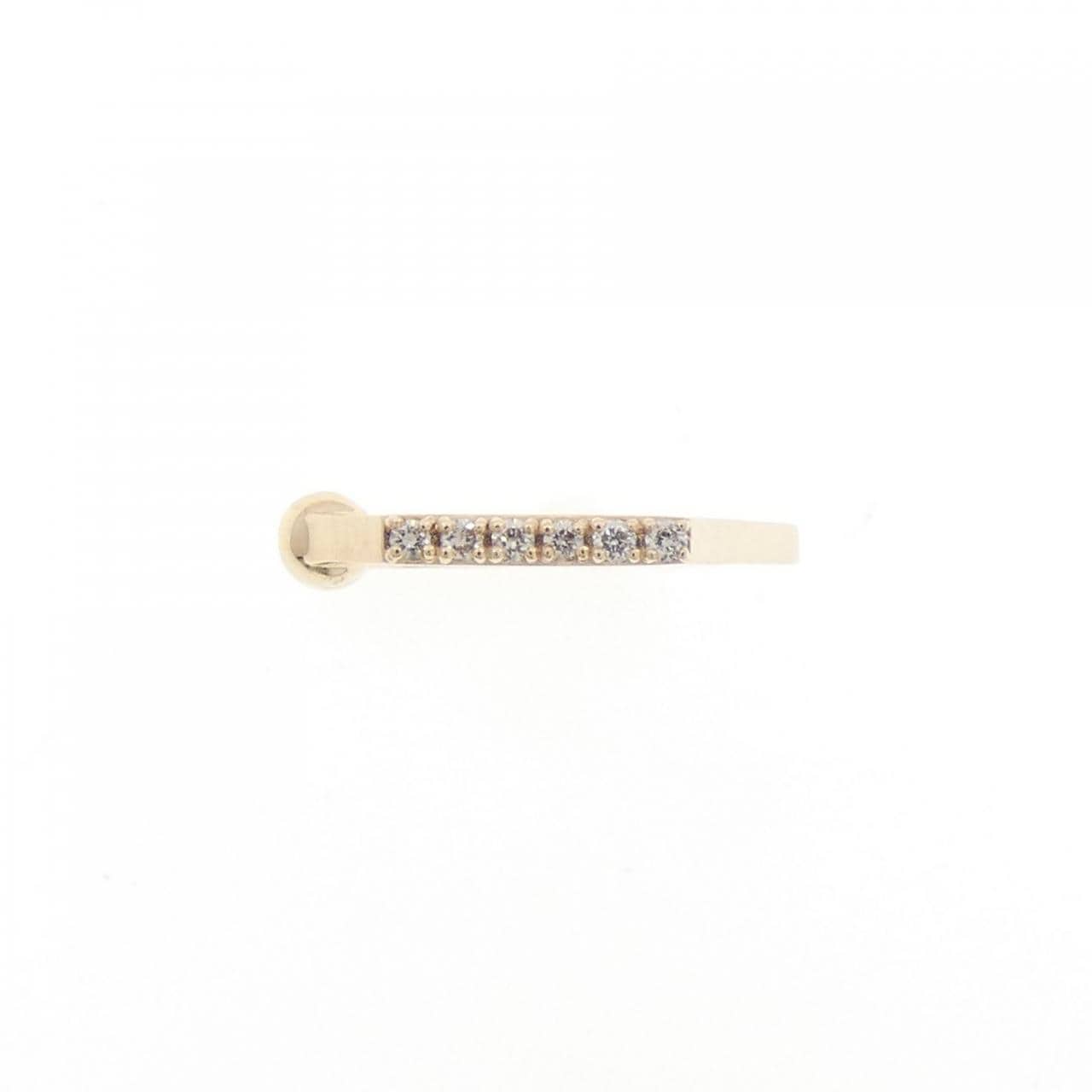 K10YG ダイヤモンド イヤーカフ 0.03CT 片耳
