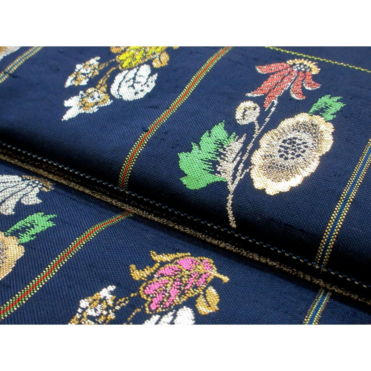 袋帯 龍村平蔵 モール草花 本袋