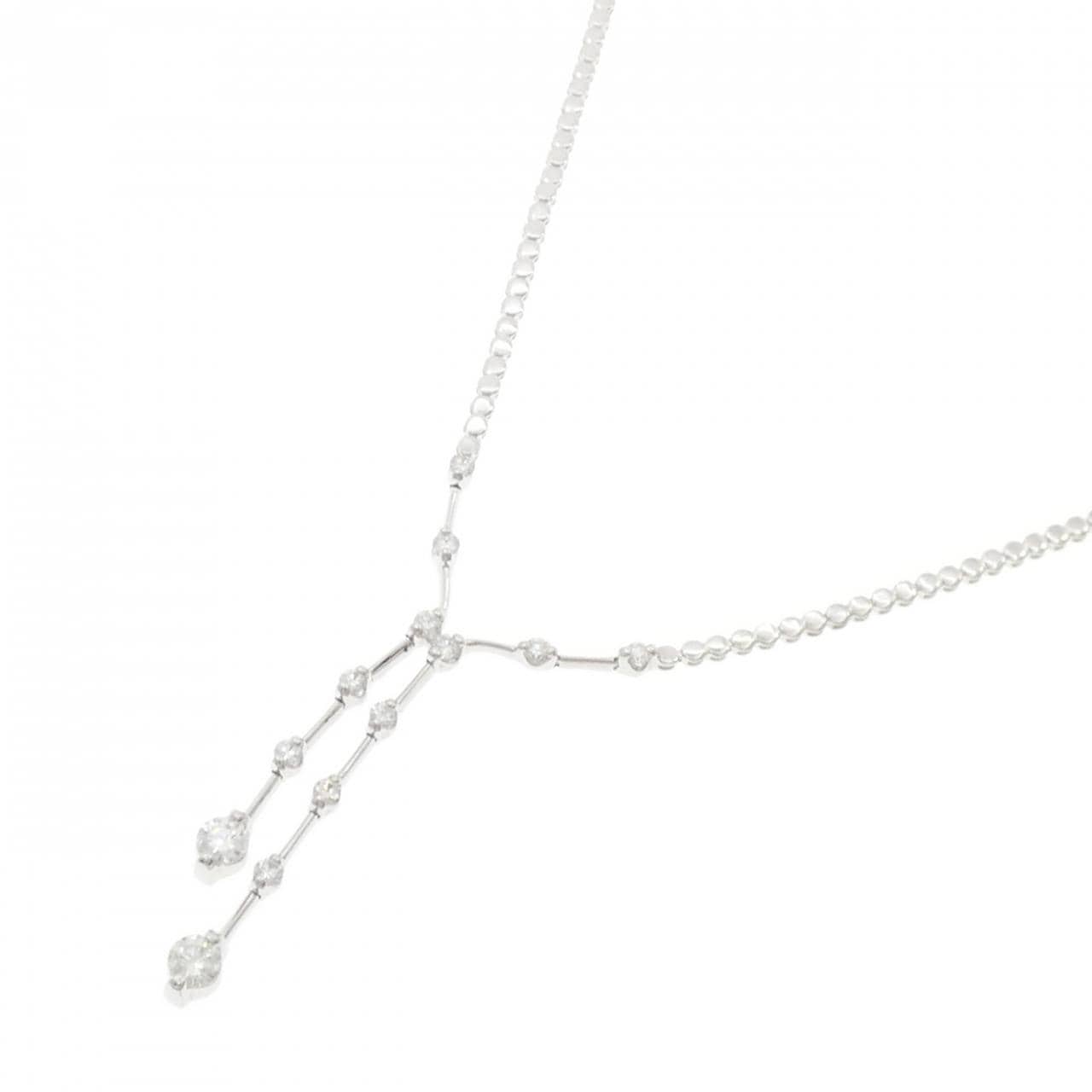 K18WG ダイヤモンド ネックレス 1.173CT
