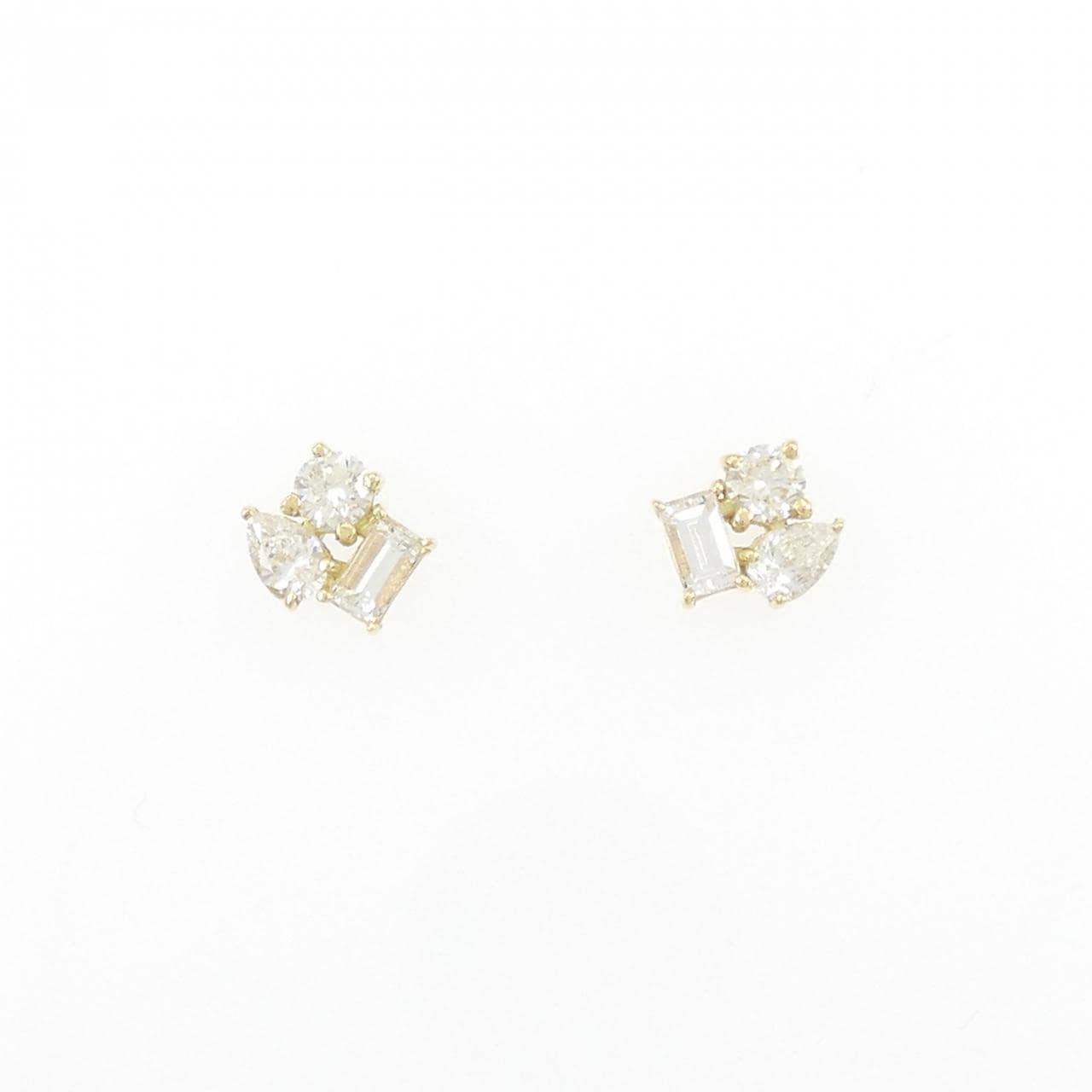 【新品】K18YG ダイヤモンド ピアス 0.54CT