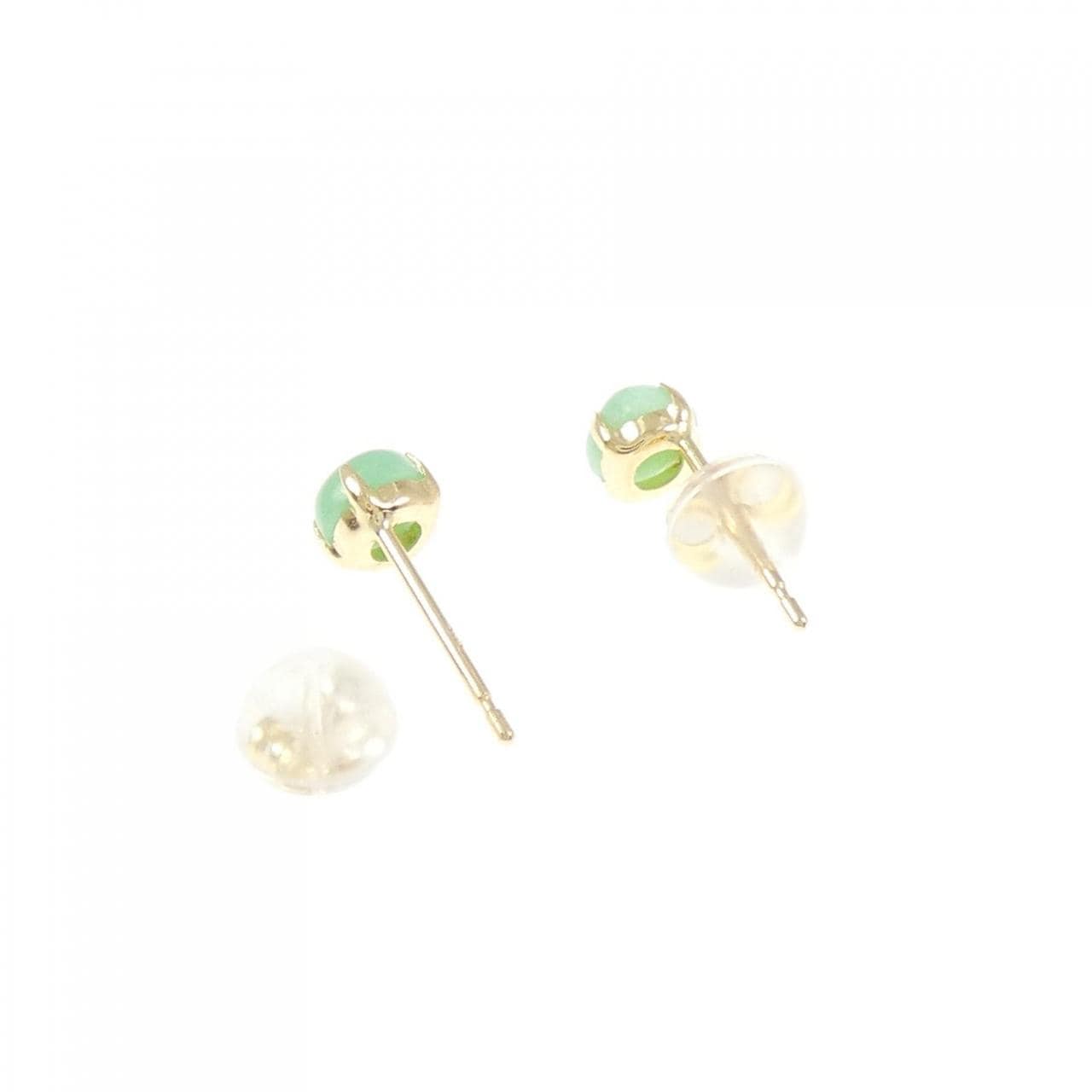 【新品】K18YG クリソプレーズ ピアス