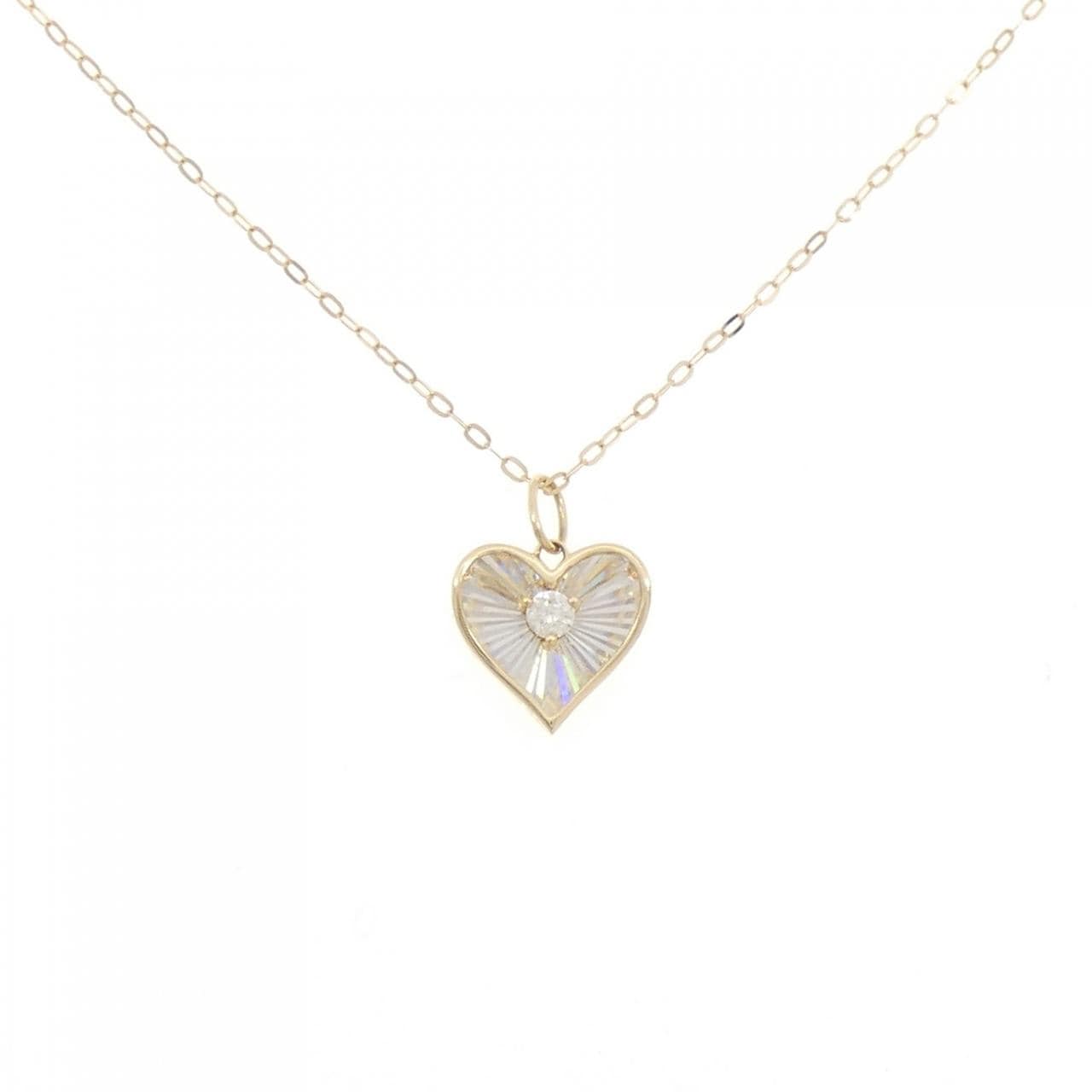 【新品】K18YG ハート ダイヤモンド ネックレス 0.06CT