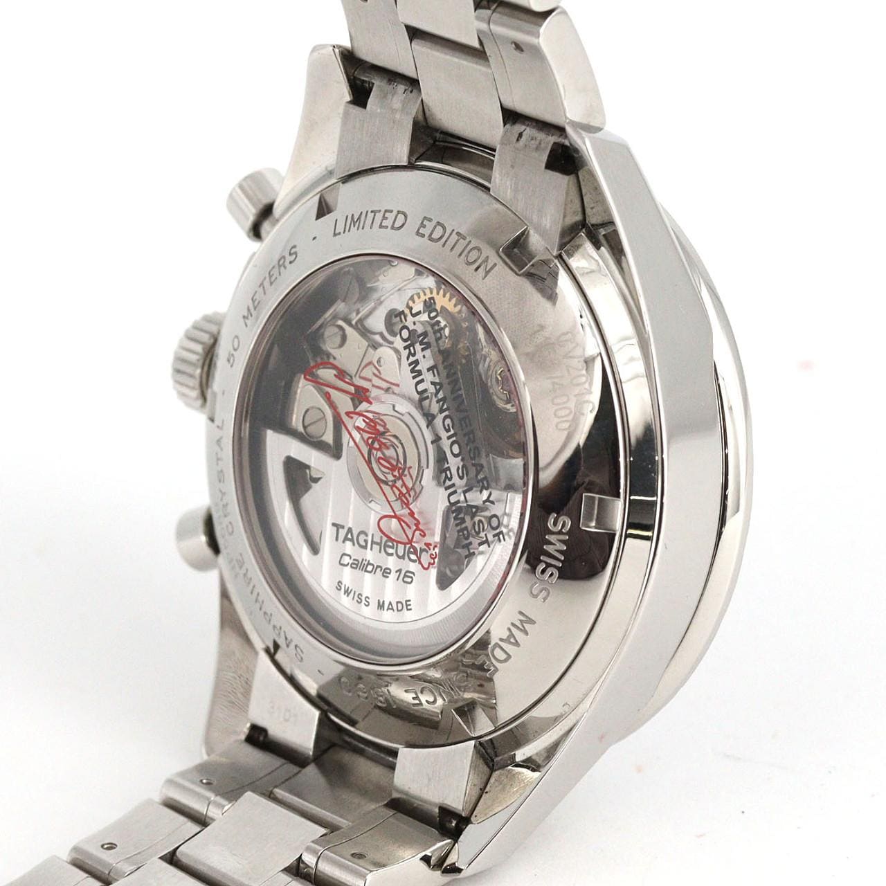 【ノーメンテナンス還元価格】タグ･ホイヤー カレラタキメータクロノグラフ･ファンジオ LIMITED CV201C.FT6007 SS 自動巻