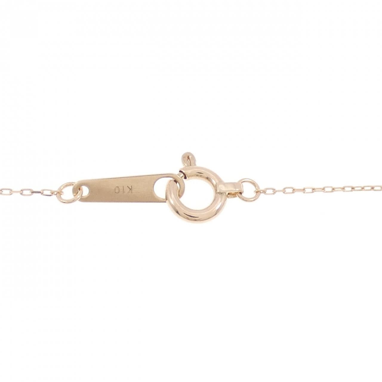 K10PG リボン ダイヤモンド ネックレス 0.02CT