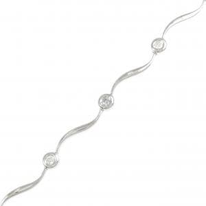 K18WG ダイヤモンド ブレスレット 0.25CT