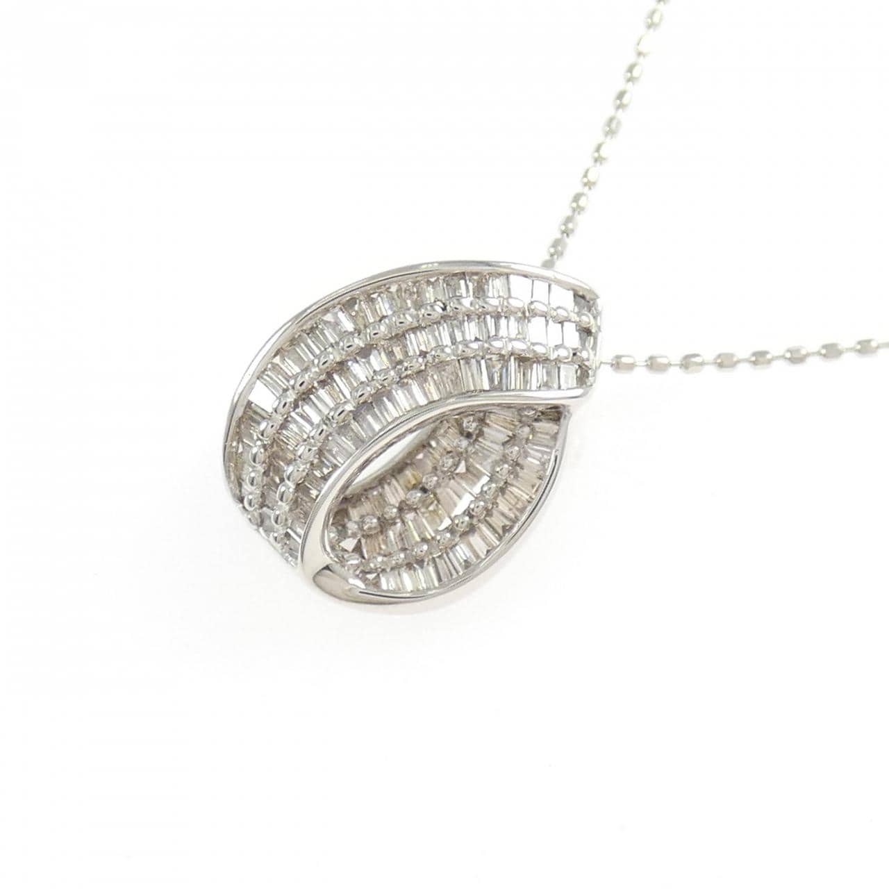K18WG ダイヤモンド ネックレス 0.50CT