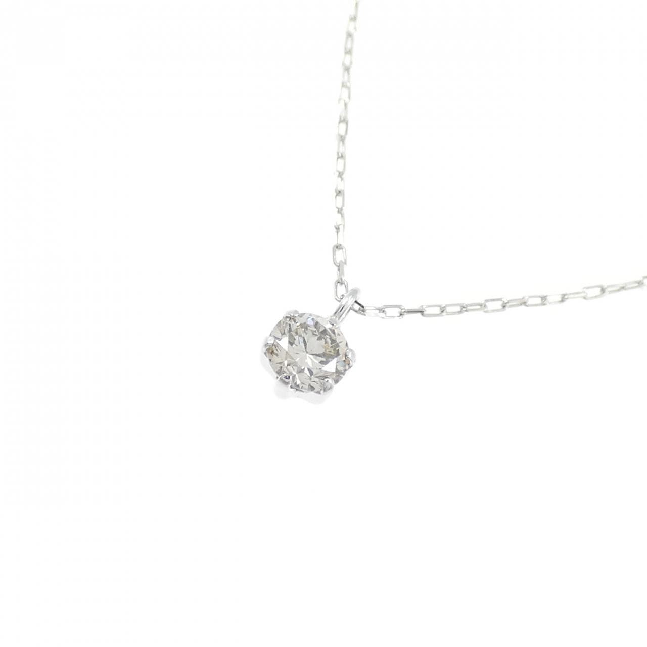 PT900/PT850 ソリティア ダイヤモンド ネックレス 0.10CT