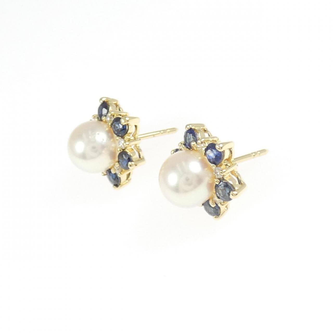 K18YG アコヤパール ピアス 7.4mm