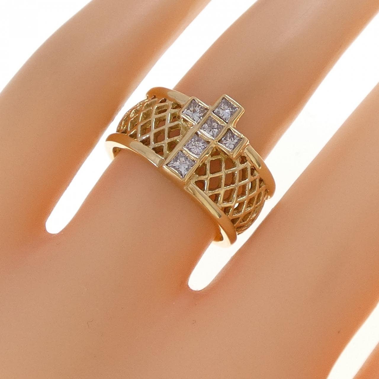 ローリーロドキン クロス ダイヤモンド リング