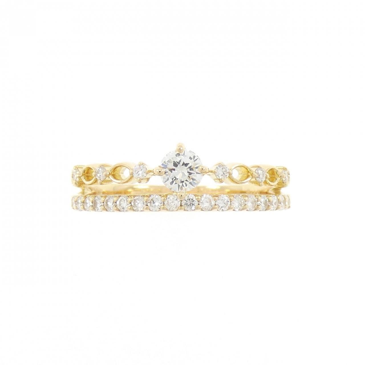 【リメイク】K18YG ダイヤモンド リング 0.40CT