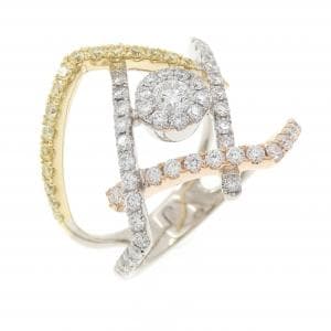 750スリーカラー ダイヤモンド リング 1.05CT
