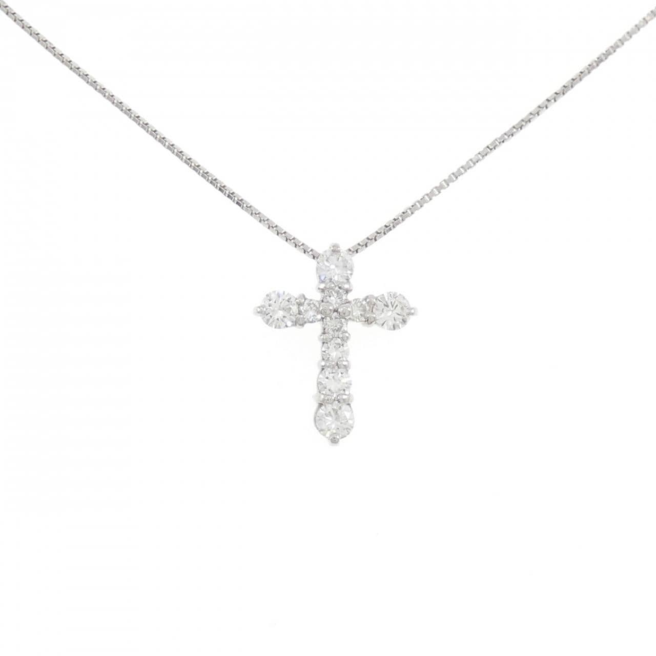 PT900/PT850 クロス ダイヤモンド ネックレス 0.52CT